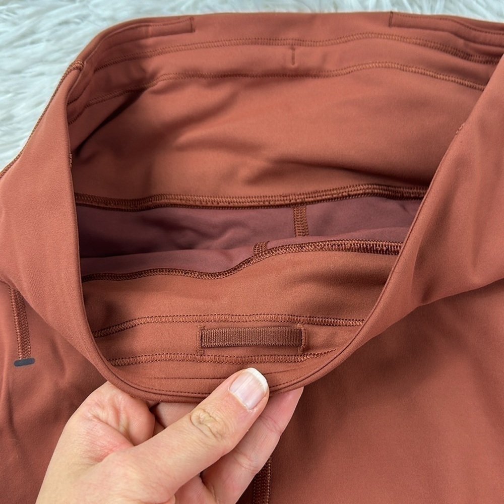Lululemon Everlux and Mesh High-Rise Short 10" Dark Terracotta - Picture 2 of 4